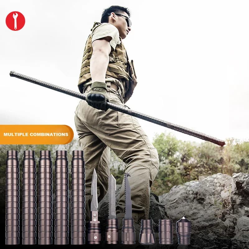 Outdoor Multiutensile DIY Field Self-Defense Stick Stinger Security Emergency Survival Tool Tactical Trekking Stick (drop transport)