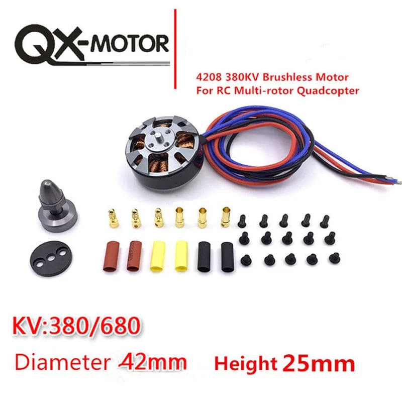 Offerta Speciale: Motore Brushless QX-MOTOR QM4208 380/680KV 3508, Accessori per Droni RC Multirotor, Quadricotteri ed Elicotteri Esagonali