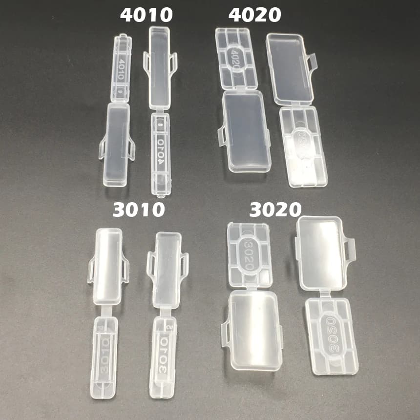 100 pz 4010 40x10mm 40*10 4020 40x20mm 40*20 Trasparente Trasparente Impermeabile Filo Segno Fascetta Marker Etichettato Tag Box
