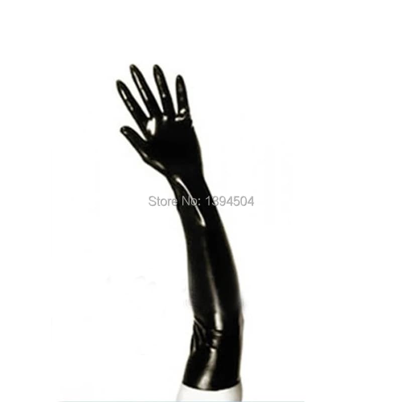 2017 hot Costume Doppia Altezza Vestito In Lattice Guanti Nuove Donne Calde 100% lattice Polso spliced Sexy Fetish Fatti A Mano Gomito Lungo XS-XXL