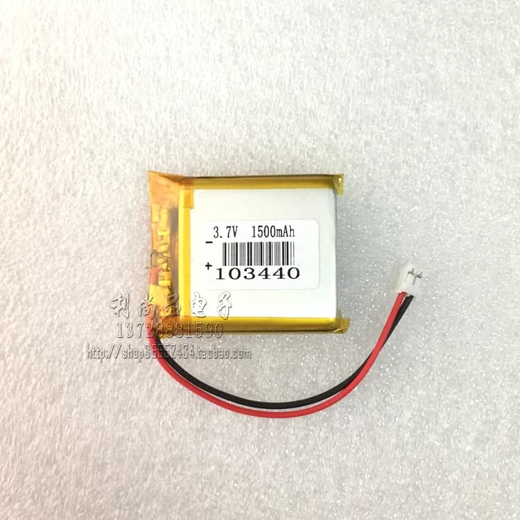 3.7V 1500MAH polymer lithium battery small square MP3 Bluetooth speaker 103440