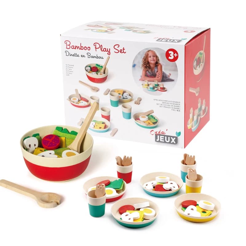 Mother Garden Simulated Kitchen Toys Wooden knife Fork Bowl Simultaneous Salad Food Cooking Game Gift for Early Education for Small Children