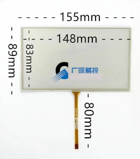 155*89 new 6.5 Pollice 4 fili resistivo touch screen car DVD/GPS touchscreen tablet computer touch screen schermo