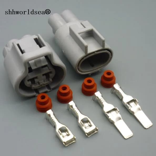 Shhworldsea Femmina Maschio Auto 2 Pin Connettore Ventola Elettronica Spina Impermeabile Per Toyota Ford Focus Mazda Haima 176142 -2 76143-6