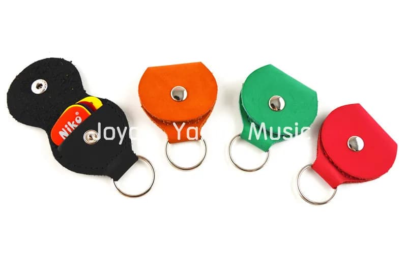 Portachiavi porta plettri per chitarra in pelle colorata Niko + 5 plettri per chitarra Niko gratuiti