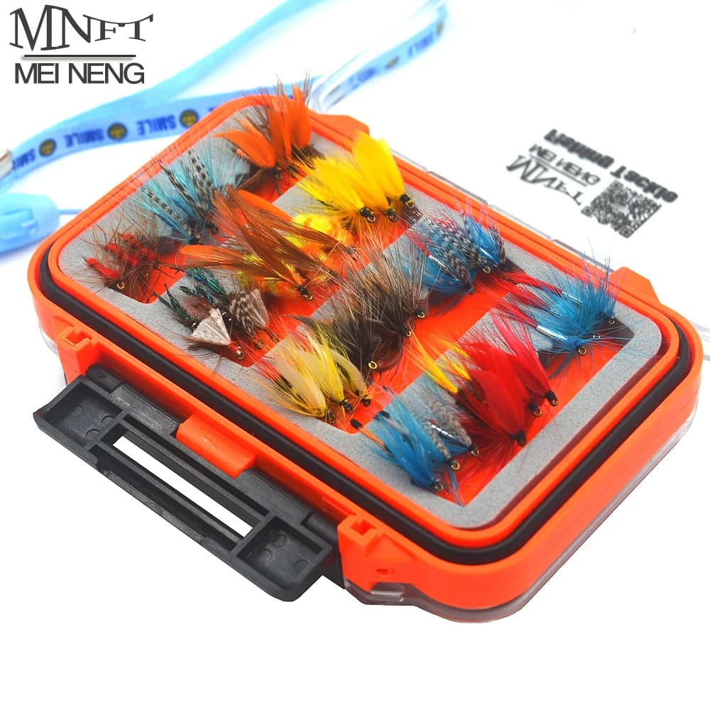MNFT 72 Pz/set Bagnato Secco Ninfa Fishing In Moscow Recall Artificial Set Lnsect Bait Trota Fishing Ami In Moscow Face With Waterproof Case Box
