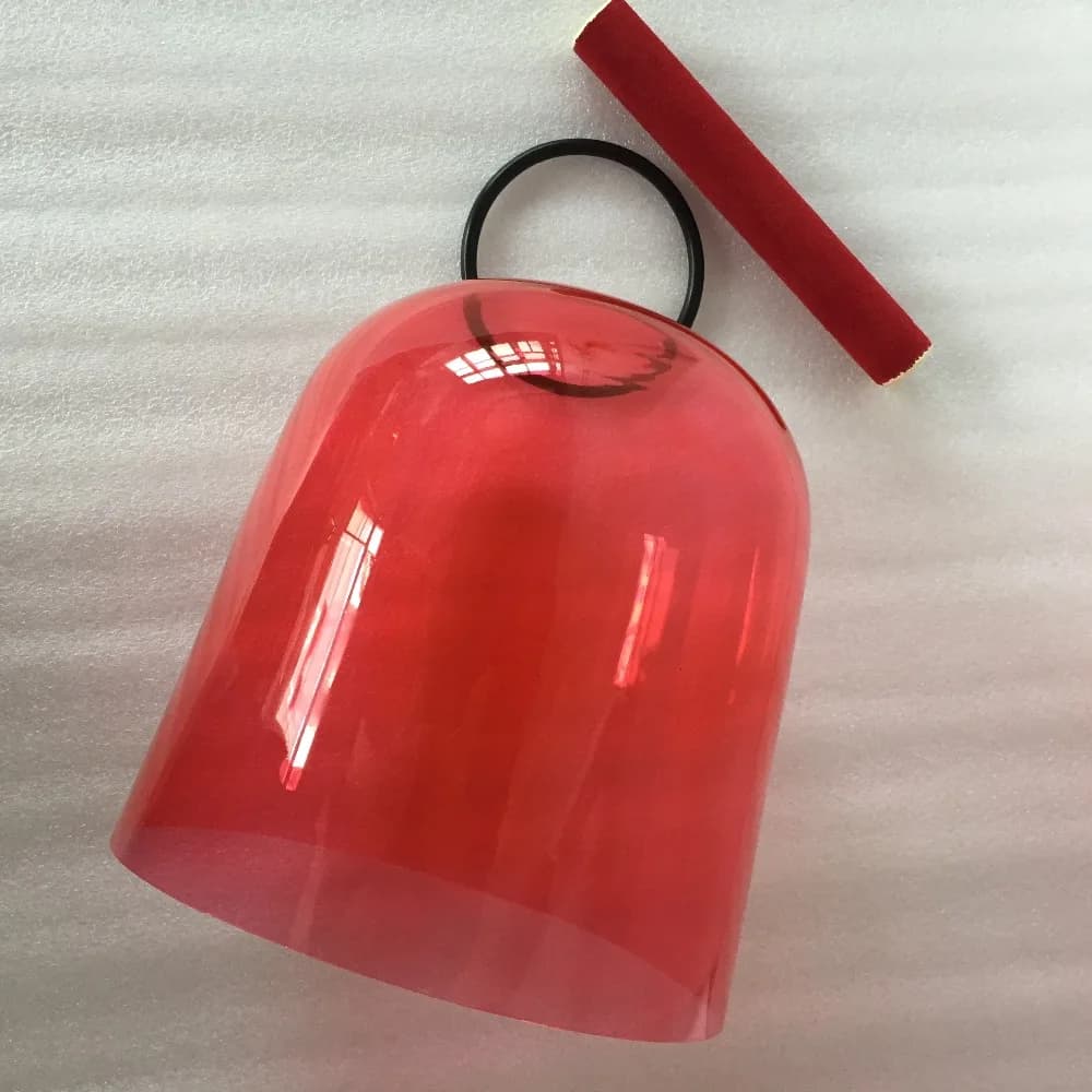 3th Octave Red Crystal Singing Bowl size about 8.5 Inch in Standard 432HZ or 440hz perfect Musical Note "C", Root chakra