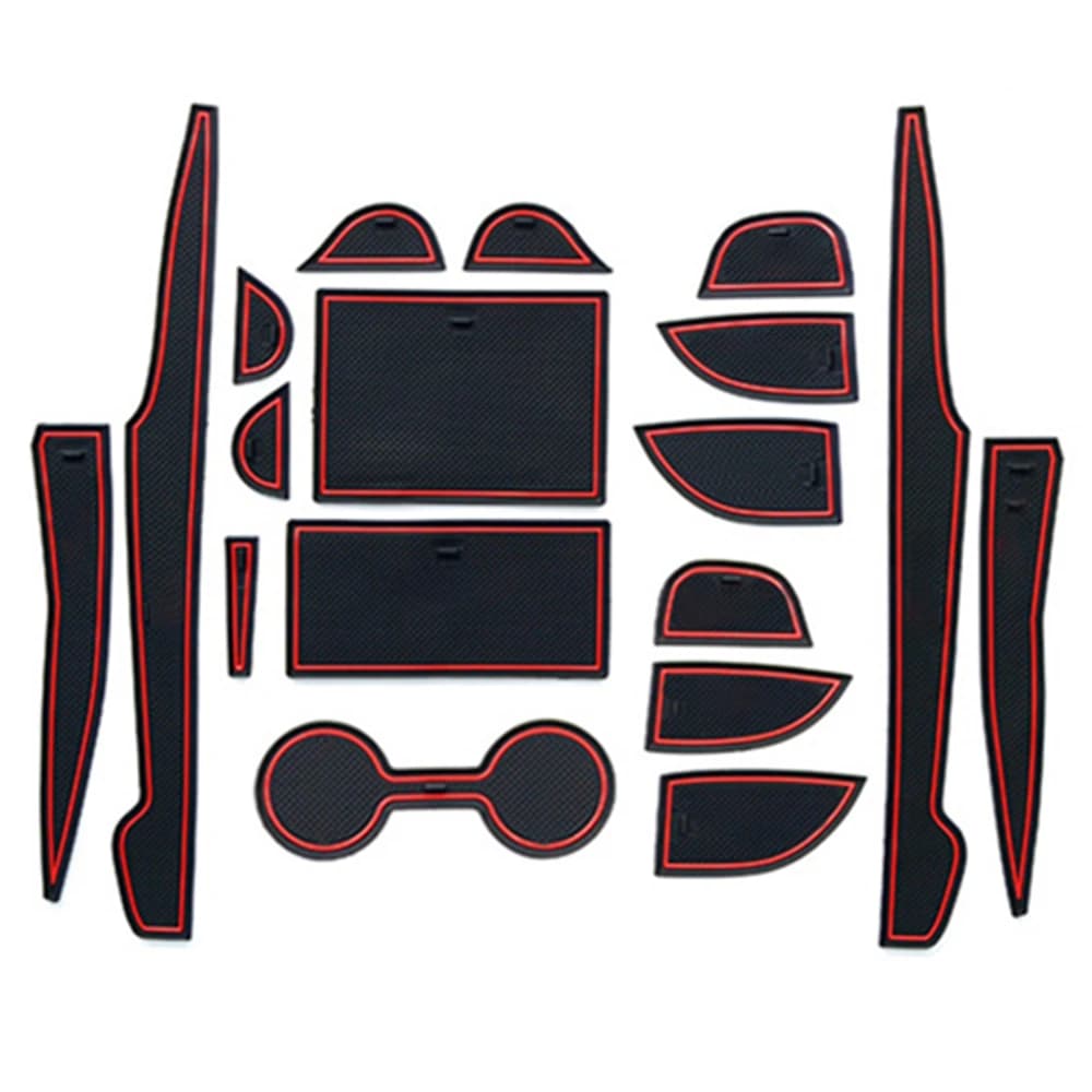 Car Door Groove Mat per Toyota Corolla 2007-2013 E140 E150 cancello Slot Mat gomma antiscivolo Mat Mat rosso bianco