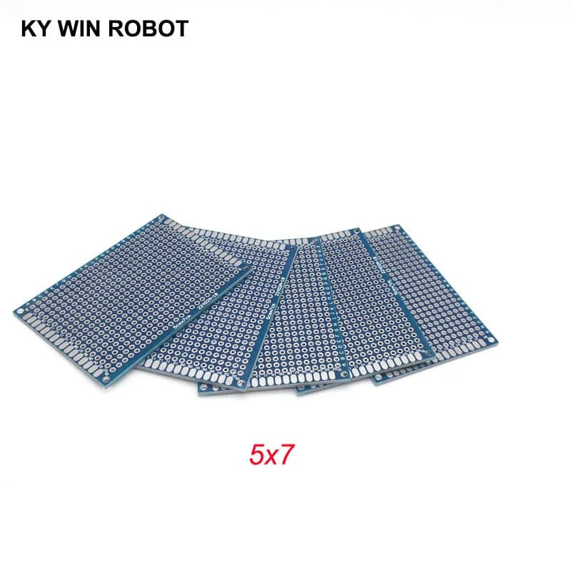 5pcs 5x7cm 50x70mm blue double side prototype PCB universal printed circuit board for Arduino