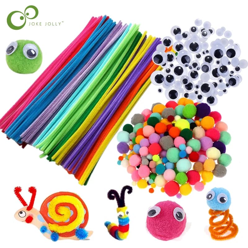 Peluche Bastone/Pomponi Colori Arcobaleno Shilly-Stick Giocattoli Educativi Fai da Te Fatti a Mano Arte Artigianato Creatività Giocattoli da Devoloping GYH