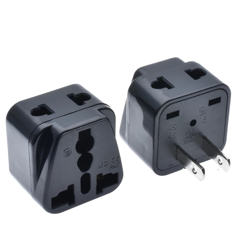 2pcs Bianco/Nero 2 piatto Spille Travel Adapter AU UK EU US Plug Splitter Corsa Della Parete di CA adattatore di alimentazione 250V 10A Presa Convertitore