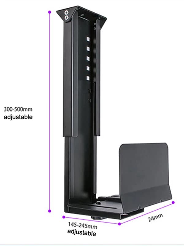 Universale Cassa del PC di Supporto Sotto La Scrivania Lato Della Parete CPU Supporto Regolabile Del Computer Mainframe Gancio Scatola di Accoglienza Del Basamento Staffa del Rack GD08