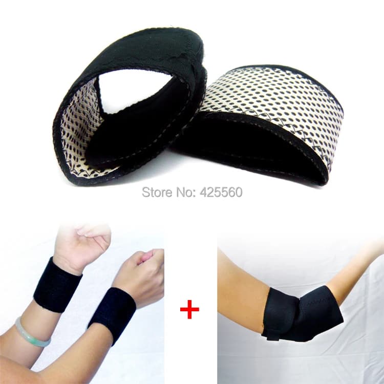 Tourmaline auto Riscaldamento Terapia Magnetica Supporto del Gomito e Supporto per polso