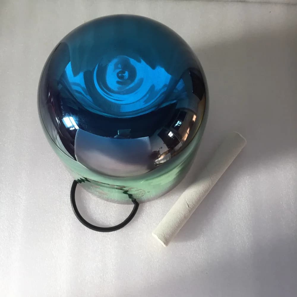 2nd Octave Crystal Singing Bowl 432HZ Perfect musical note "F" Heart chakra or "F#" Thymus chakra+carved"green tara mantra"