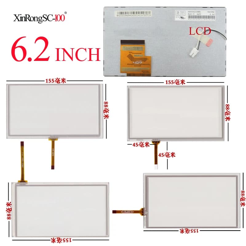 Schermo lcd Touch Screen da 6.2 pollici per parti di ricambio pioneer dmh-g220bt