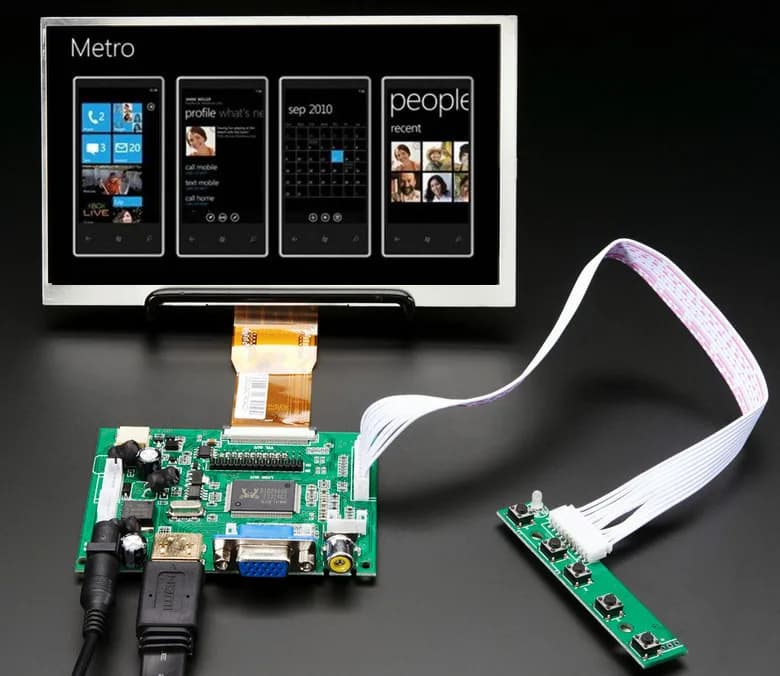 7 inch 1024*600 VGA/AV/HDMI compatible monitor for auxiliary display Raspberry Pi PC Banana/Orange Pi