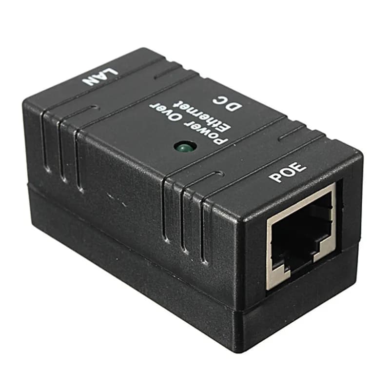 10M/100Mbp Passivo POE Power Over Ethernet RJ-45 Iniettore Splitter Adattatore per montaggio a parete per telecamera IP CCTV Rete Spina Rj45
