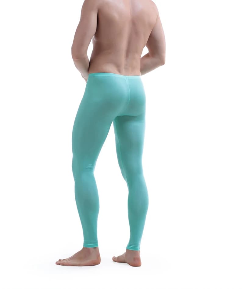 Long Johns Viscose Elastic Slim Fitness Pants Mens Underwear Bottoms Leggins Sexy Tights Flat Front Herren Lange Unterhosen Hot