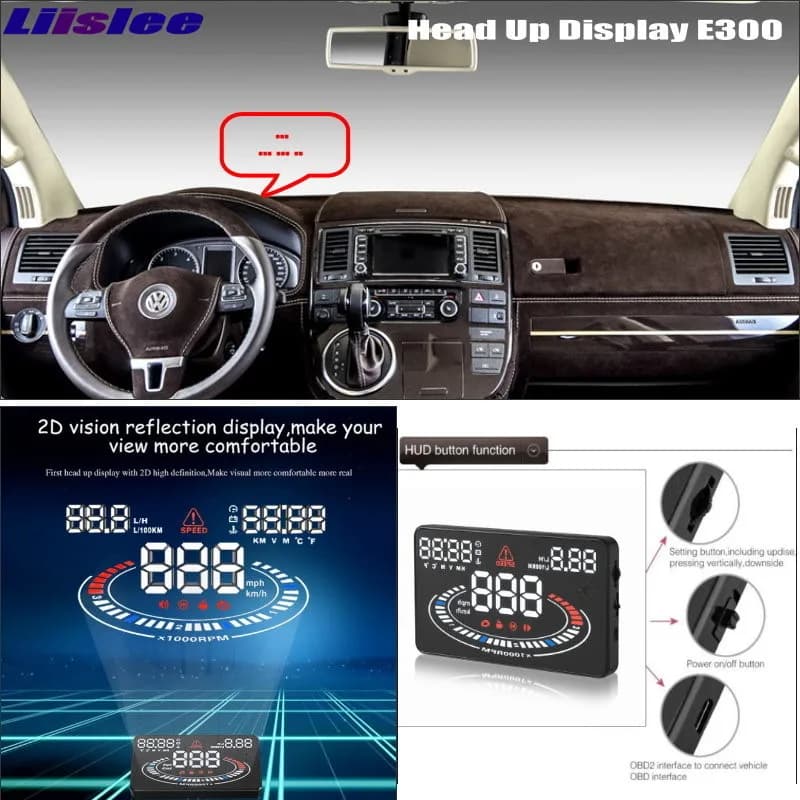Display HUD per Volkswagen Transporter T5 2010-2020, Proiettore Schermo su Parabrezza, Proiezione di Sicurezza OBD AUTO