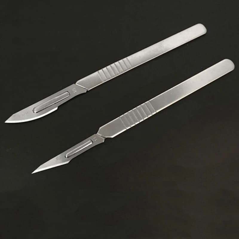NO10/11/12/15/20/21/22/23/24 Stainless steel handle + 2pcs handle for cutting electronic repair tools PCB Circuit Board