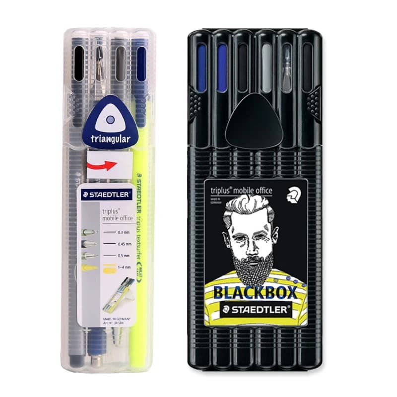 STAEDTLER 34 SB Triangolo Neutro Penna A Sfera Penna Evidenziatore Matita Set