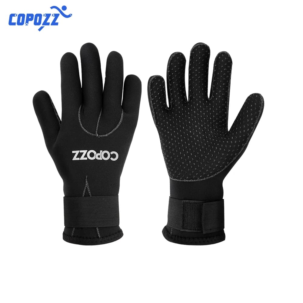 COPOZZ Guanti da sub in neoprene da 3 mm Materiale caldo Nuoto Protezione da surf in remo Guanti antiscivolo Sport acquatici