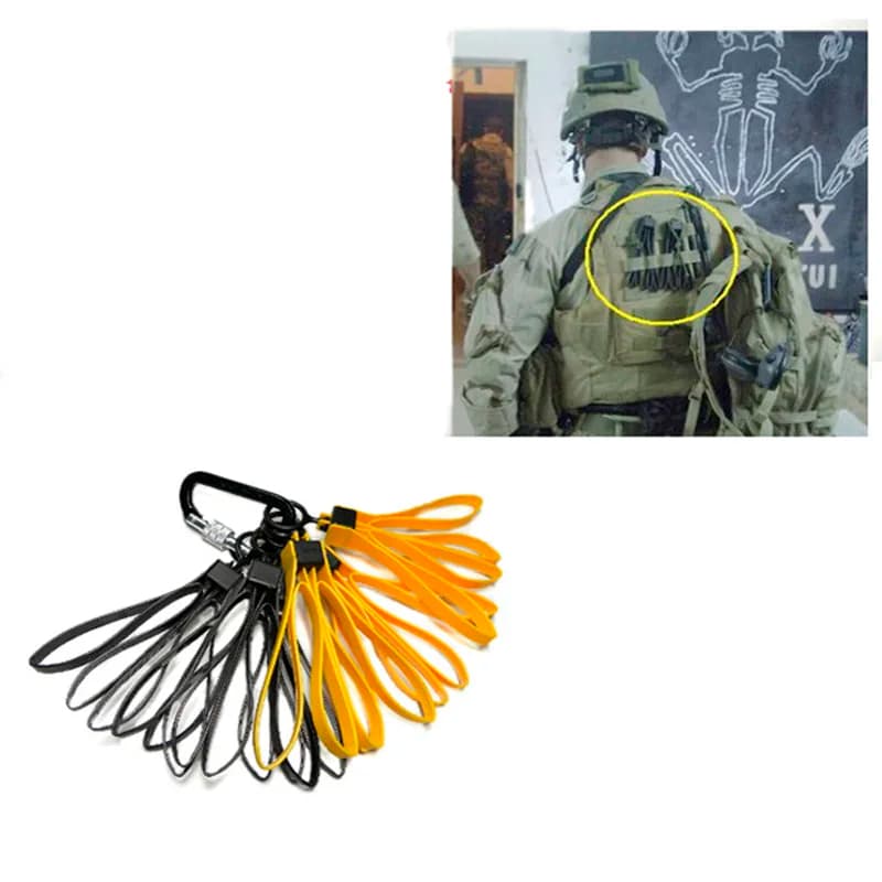TMC0397 Tattico di Plastica Fascetta Serracavi Manette CS Cintura Decorativa Nero Giallo (1 set/3 pz)