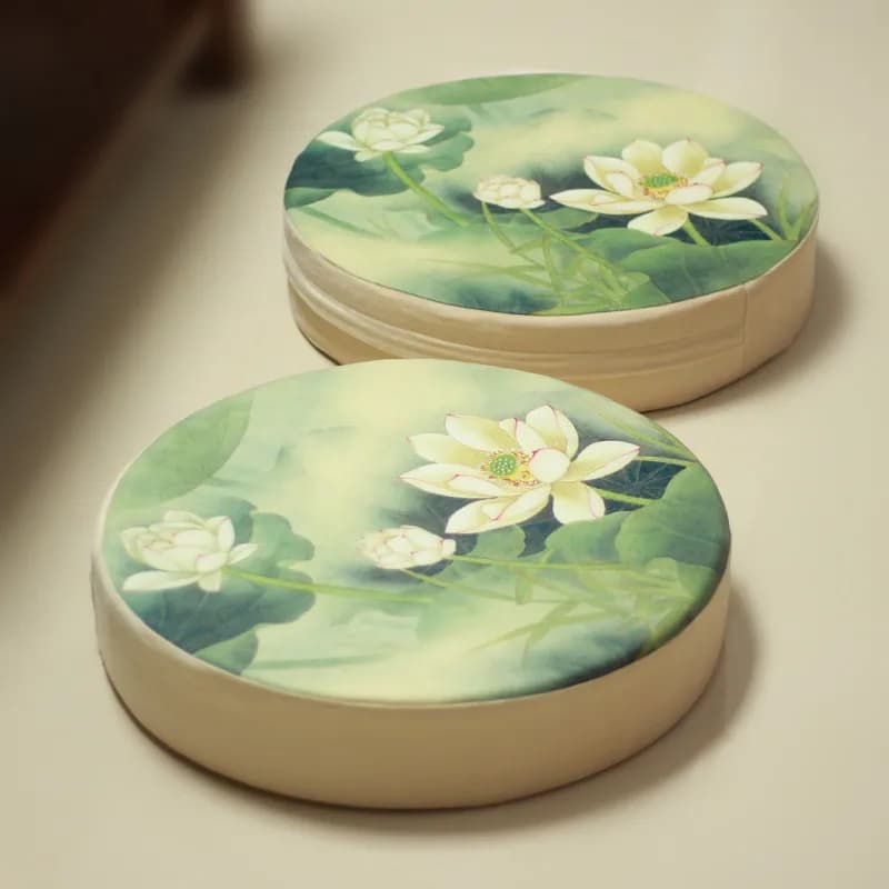 Futon cinese da pavimento Cashion/cuscinetto da meditazione per sedile Tatami staccabile per cuscino da yoga/cuscini ispessenti cuscino per sedile in lino/Zafu