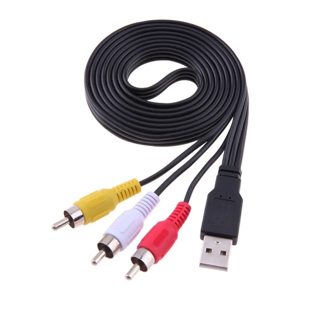ALLOYSEED 1.5 m/5FT USB Maschio A A 3 RCA AV A/V Cavo Adattatore da USB A RCA Audio Video Convertitore di Cavo del Cavo del Legare Per HDTV HD TV