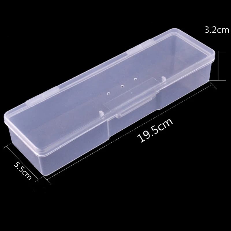 1 pezzo trasparente vuoto scatola di immagazzinaggio per nail art contenitore porta punte da trapano contenitore per accessori per unghie vetrina organizzatore strumento per trucco manicure