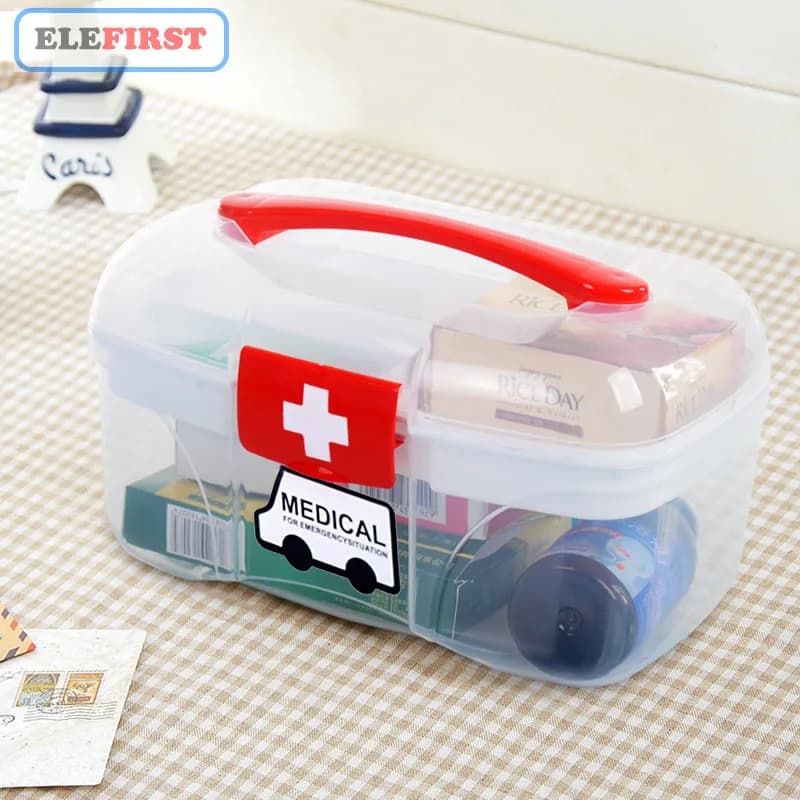 Portatile A Casa Medico Cassetta di Pronto Soccorso Kit Di Emergenza Caso PP Vuoto Medicina Bende Scatola di Immagazzinaggio Per La Casa Auto Corsa Esterna campo
