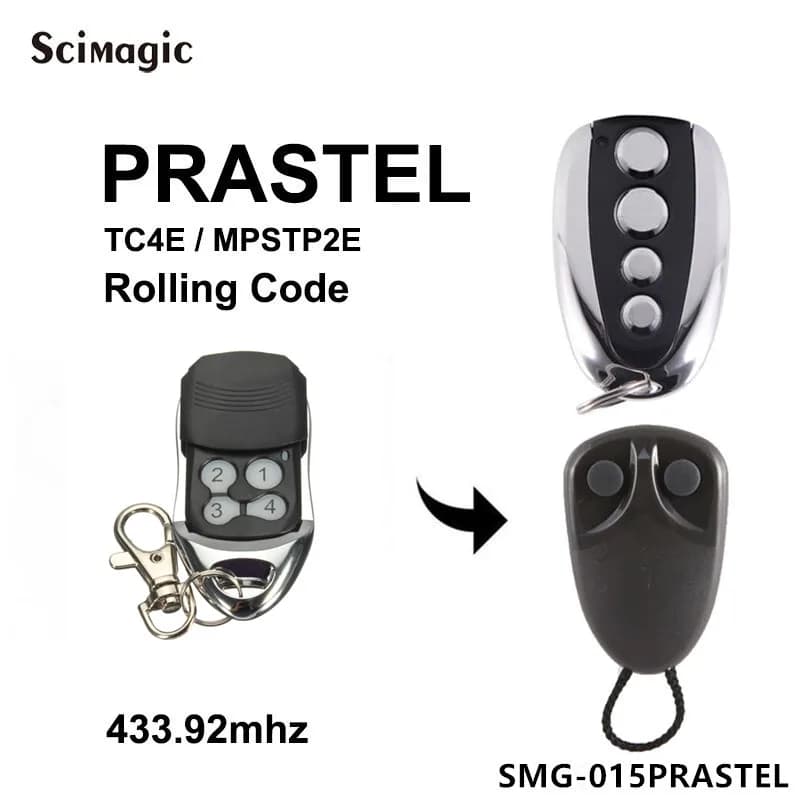 1/3/5/10 pz Per PRASTEL TC4E MPSTP2E Porta Del Garage di Controllo Remoto 433.92 MHz Cancello Portachiavi