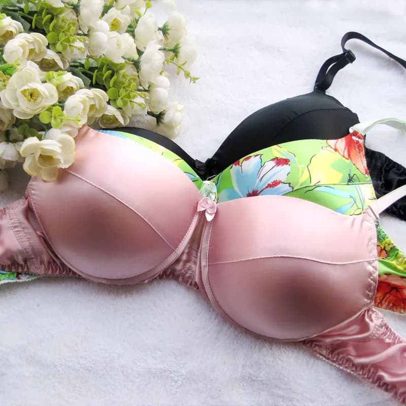 Grande Coppa Del Reggiseno 100% Reggiseno Di Seta C D TAZZA