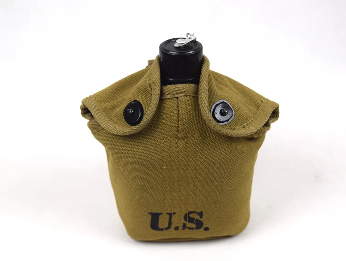 Outdoor US Army GI M1910 Canteen And Cover 0.8L