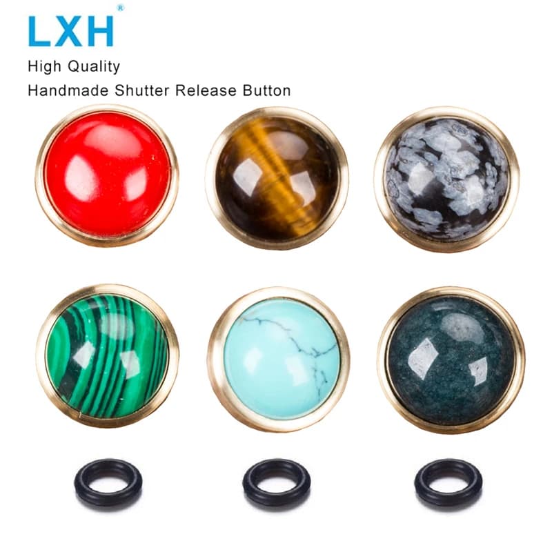 LXH New Arrival Pure Photo Camera Optimum Release Pulsant Copper Button Stone Inlaid Hand For Fujifilm XT20 X100F XT2 X100T XT10 x100