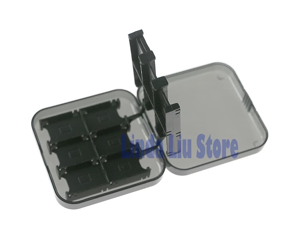 50 Pezzi/Lotto Scatola Porta Schede di Gioco 24-in-1, Custodia per Schede di Gioco 24IN1 con 2 Supporti per Schede TF per Schede di Gioco Nintendo Switch, Nera