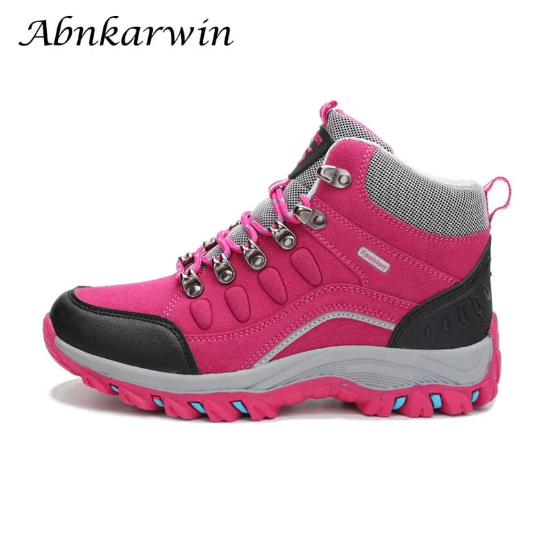 Women's Winter Ankle Leather Trekking Shoes Women's Trekking Shoes Mountain Gymnastics Monitor Trekking Camping Trecking