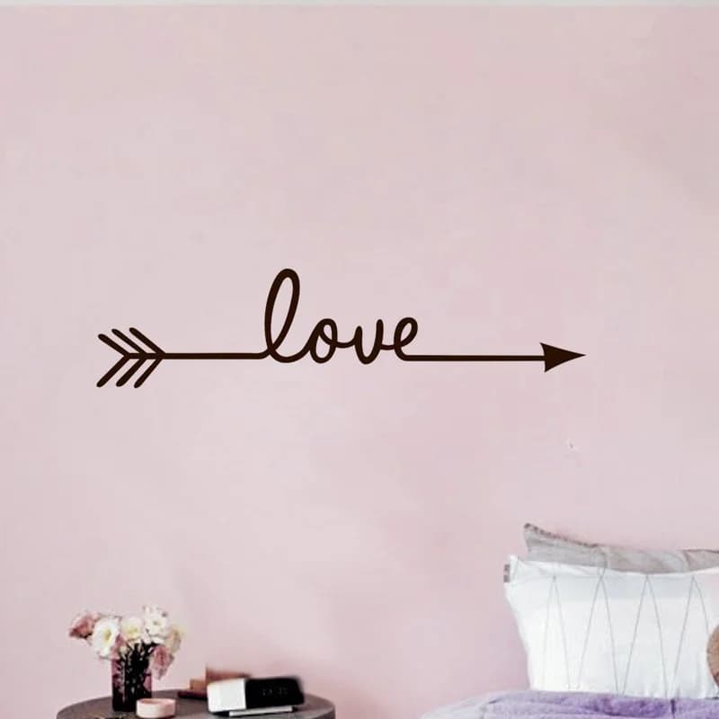 Creativo Amore Freccia Modello Adesivi murali Soggiorno Sfondo Decor Murale Camera da letto Decorazione della casa Decalcomanie Decalcomanie autoadesive