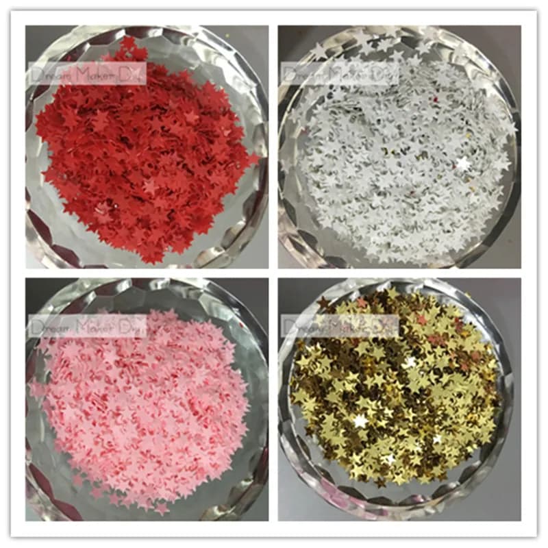 50G 5mm Lovely Heart/Star/Butterfly Shape Paillettes sciolte Paillettes per Nail Art Manicure/cucito/decorazione di nozze coriandoli