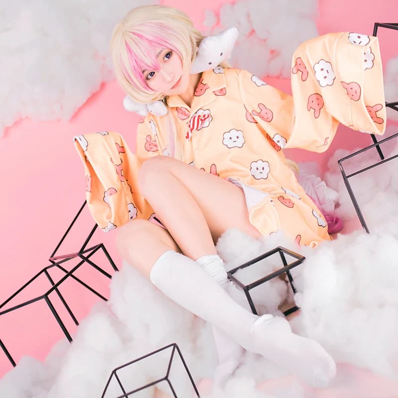 ragazza magica che aumenta il progetto Mahou Shoujo Ikusei Keikaku Nemurin Pigiama Uniformi Costume Cosplay con Nuvole 11