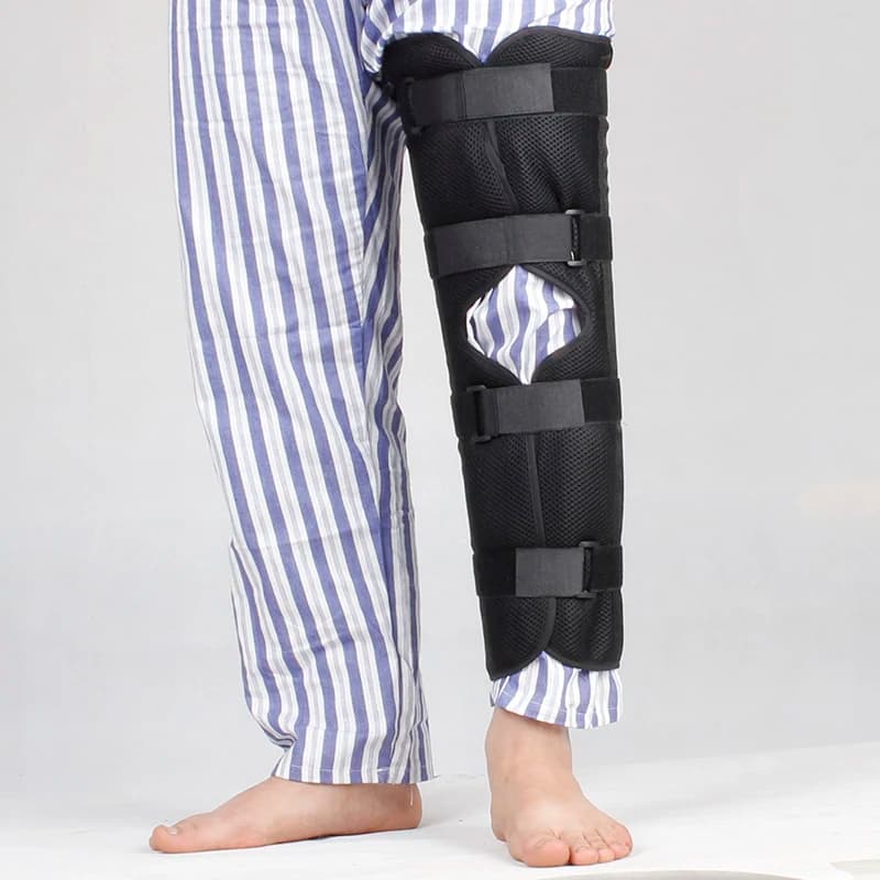 Ginocchiera Supporto Pad Patella Ginocchio Fissaggio Ortopedico Gamba Postura Correttore Fratture Stecca Guardia Supporto per ginocchio sinistra destra