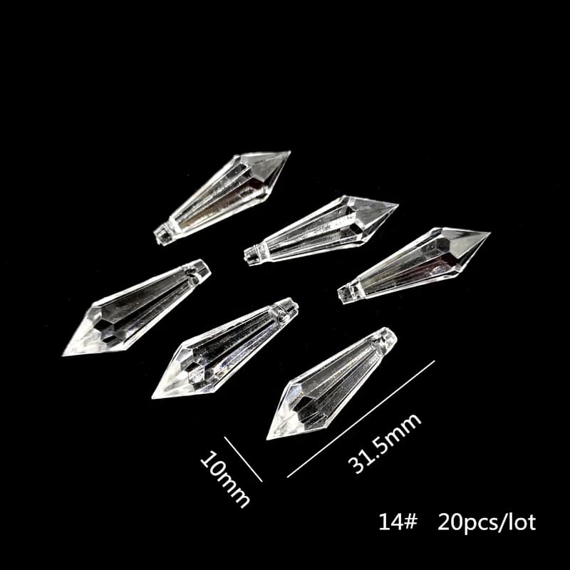 20 pcs/lot Transparent Acrylic Crystal Bead Curtain Wedding DIY Party Decor Home Living Room Bedroom Decoration #PJ112