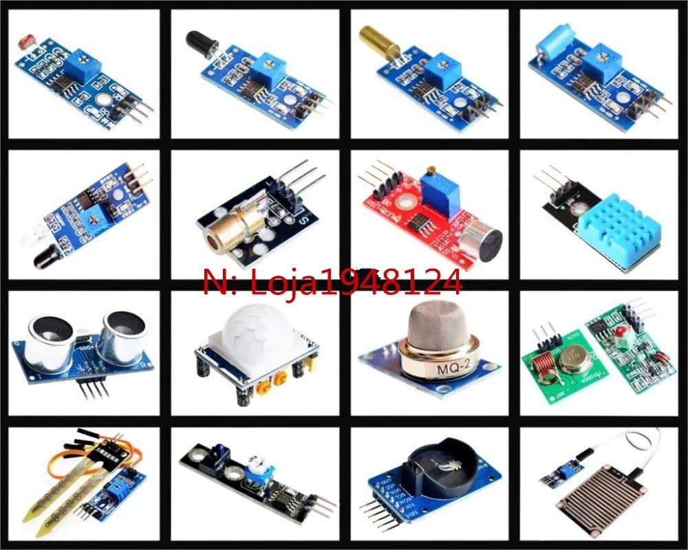16 pz/lotto Raspberry pi 2 il pacchetto del modulo sensore 16 tipi di sensore spedizione gratuita