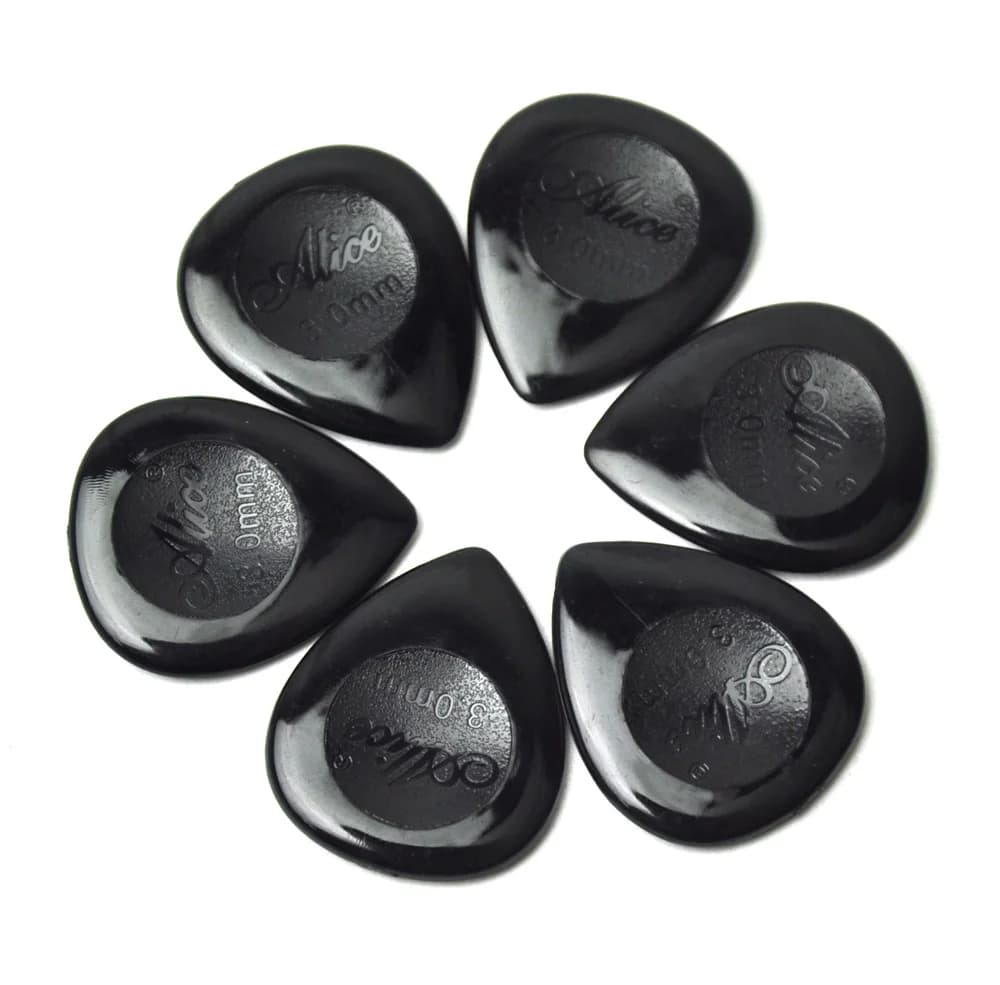 Plettri per chitarra neri a goccia X-Heavy da 50 pezzi da 3 mm per chitarra elettrica Jazz