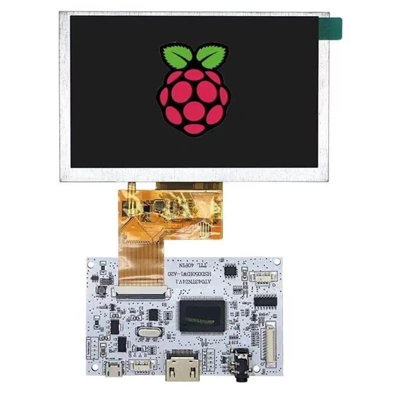 Compatible with HDMI + LCD audio driver card + 5 inch LCD panel 800 * 480 5V USB kit DYI for Raspberry Pi 3B 2