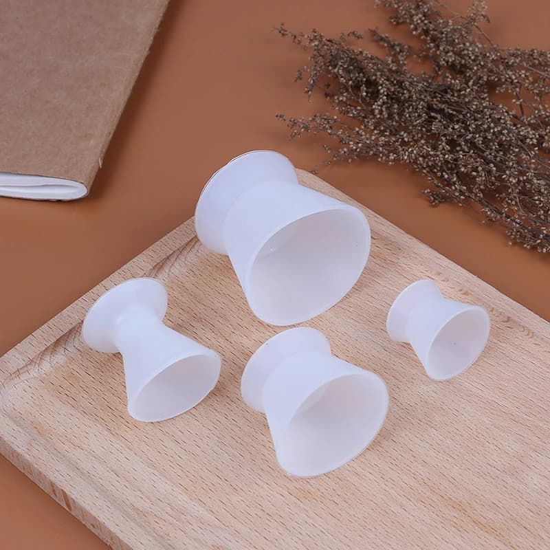 4 pcs/set Self-solidification Cups Dental Lab Silicone Mixing Cup Dental Medical Glue Mixing Equipment