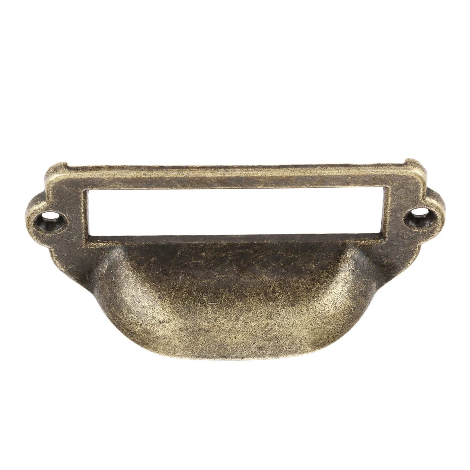 82x40mm in lega di zinco in ottone antico etichetta Pull Frame maniglia File porta carte di nome per cassettiera dell'armadio custodia Hardware per mobili
