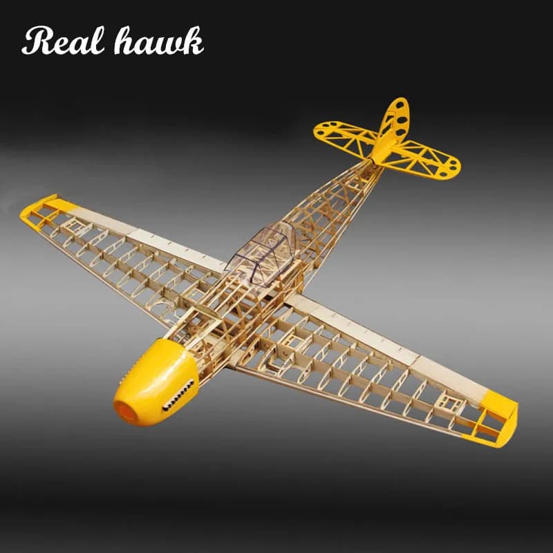 RC airphones Kit aereo in legno Balsa tagliato al Laser nuovo Kit di costruzione modello BF109 Frame Wingspan 1020mm