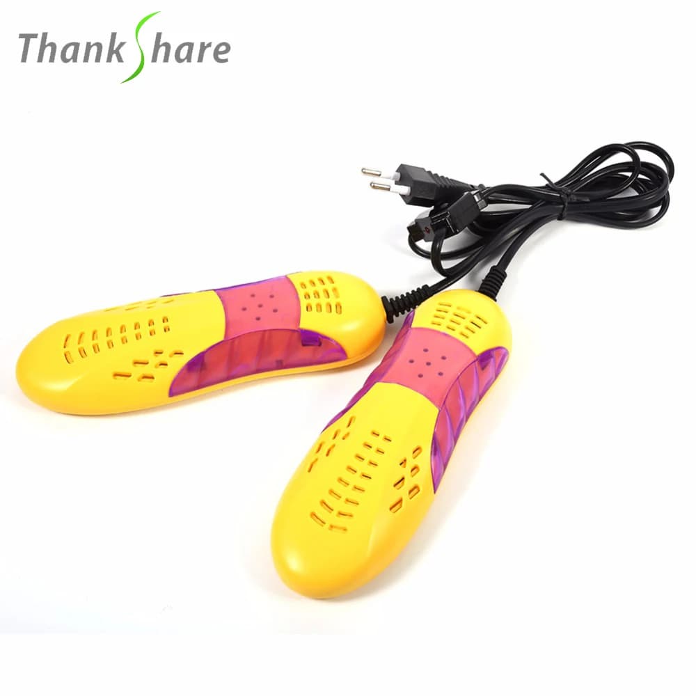 Asciugatrice per scarpe a forma di auto da corsa Protezione per i piedi Deodorante per odori di avvio Dispositivo per deumidificare con riscaldatore di luce Voilet 18W Spina UE/USA