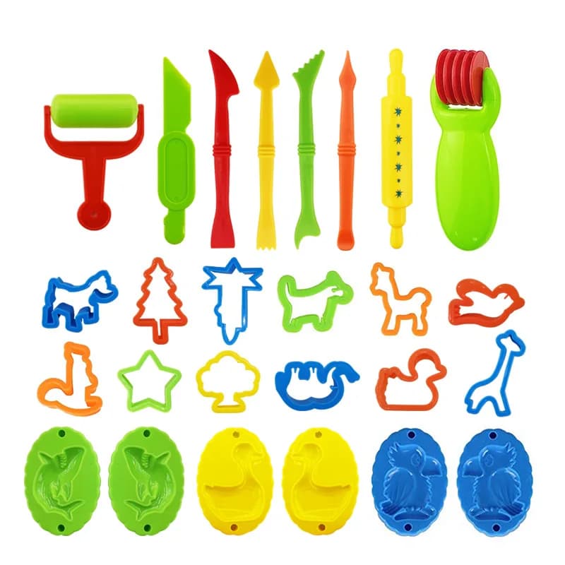 26 pz fai da te Slime plastilina stampo modellazione argilla Kit Slime plastica gioco strumenti di pasta Set taglierine stampi giocattolo per bambini regalo per bambini